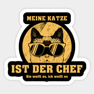 Meine Katze ist der Chef Sticker